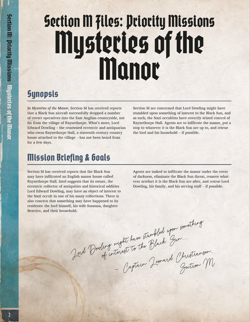 Achtung! Cthulhu - Mysteries of the Manor PDF FREE! Achtung! Cthulhu 2d20 Modiphius Entertainment 