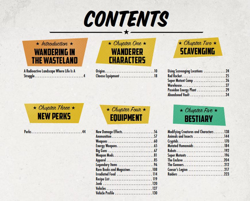 Fallout: The Roleplaying Game Wanderers Guide Book Fallout RPG Modiphius Entertainment 