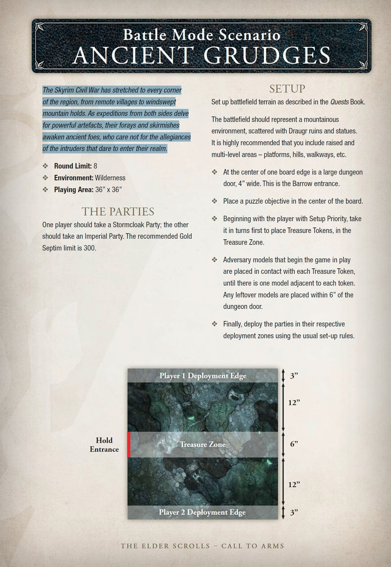 The Elder Scrolls Call to Arms - Community Scenario: Ancient Grudges (FREE) - PDF