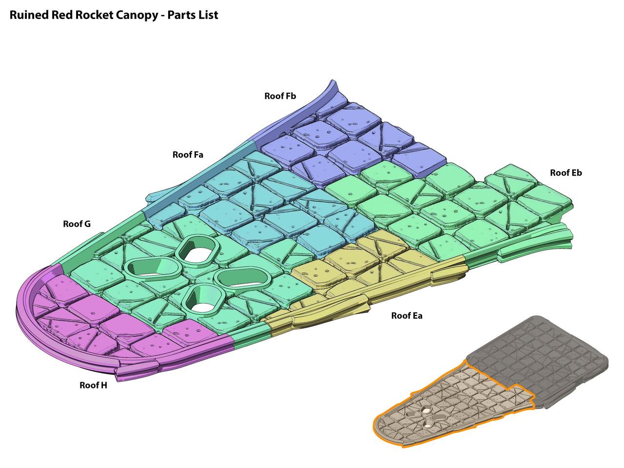 Preserved Red Rocket Canopy - Parts List