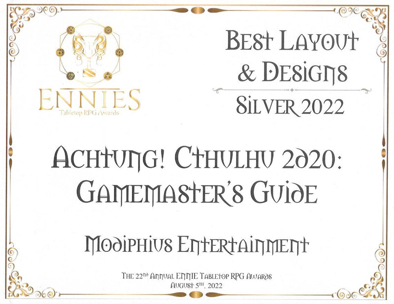 Achtung! Cthulhu 2d20: Gamemaster's Guide - PDF Achtung! Cthulhu 2d20 Modiphius Entertainment 