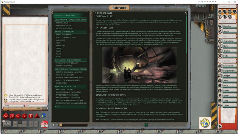 Fallout 2d20 GM's Toolkit - Fantasy Grounds (VTT) Fallout RPG Modiphius Entertainment 