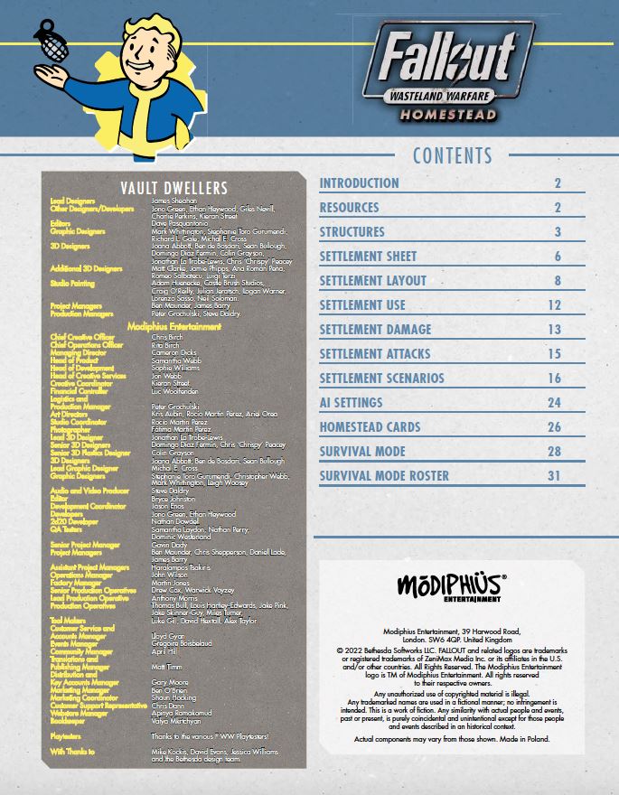 Fallout: Wasteland Warfare - Accessories: Homestead Rules Expansion PDF Fallout: Wasteland Warfare Modiphius Entertainment 