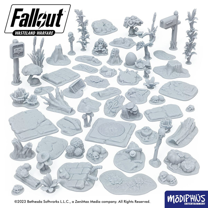 Fallout: Wasteland Warfare - Print at Home - Basing Greebles Bundle Fallout: Wasteland Warfare Modiphius Entertainment 