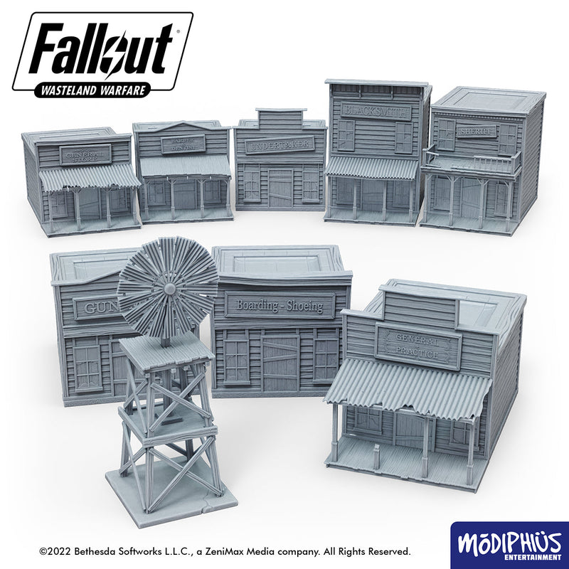 Fallout: Wasteland Warfare - Print at Home - Dry Rock Gulch Buildings Fallout: Wasteland Warfare Modiphius Entertainment 