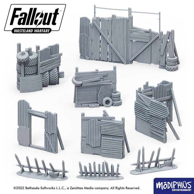 Fallout: Wasteland Warfare - Print At Home - Settlement Walls Fallout: Wasteland Warfare Modiphius Entertainment 