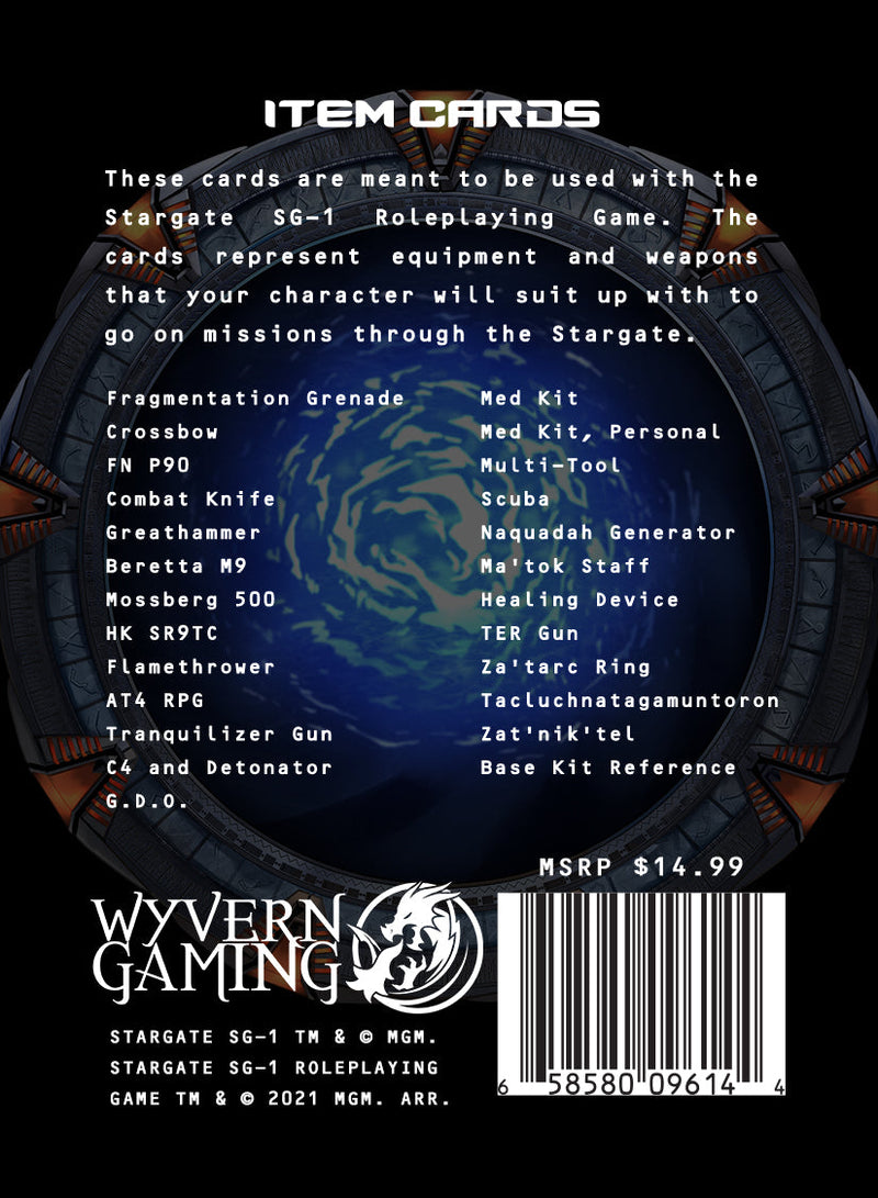 Stargate SG-1 Item Cards Wyvern Gaming 