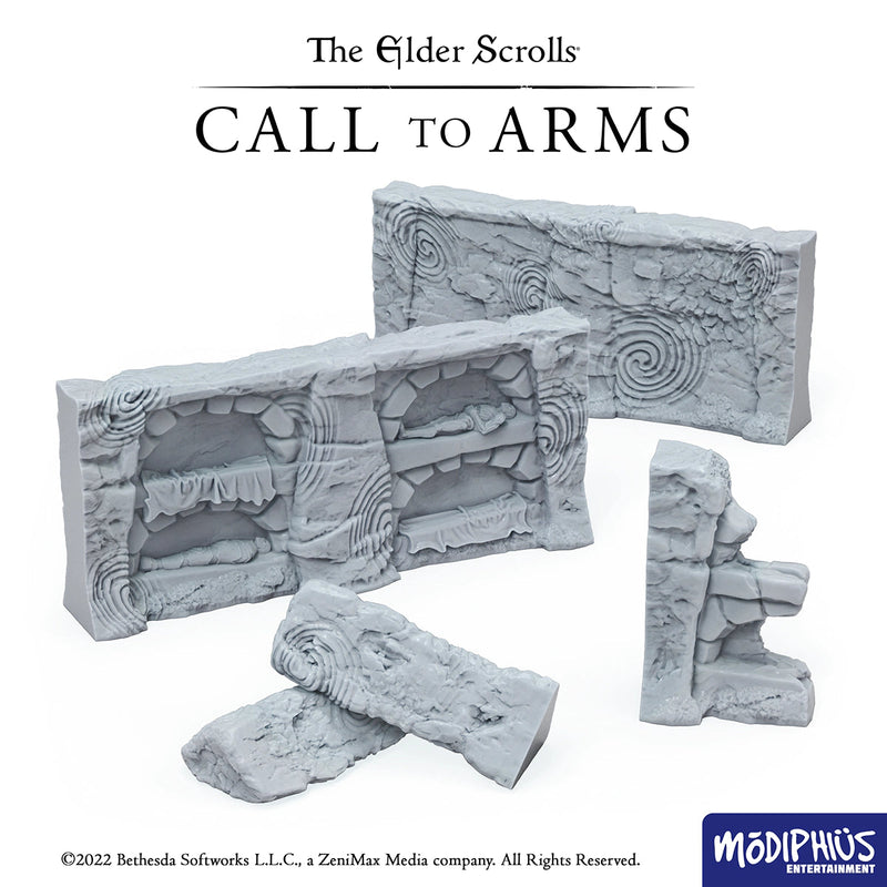 The Elder Scrolls: Call to Arms - Print at Home Nord Tomb Walls The Elder Scrolls: Call to Arms Modiphius Entertainment 