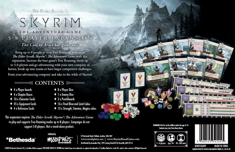 The Elder Scrolls Skyrim - Adventure Board Game - 5-8 player Expansion The Elder Scrolls: Skyrim Modiphius Entertainment 