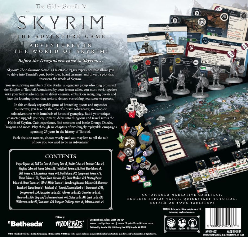 The Elder Scrolls: Skyrim - Adventure Board Game - Core Game (Gamefound Edition with Legendary Cards included) The Elder Scrolls: Skyrim Modiphius Entertainment 